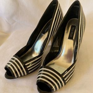 WHBM Black and Silver Heels